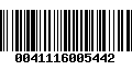 Código de Barras 0041116005442