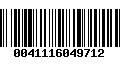 Código de Barras 0041116049712