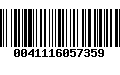 Código de Barras 0041116057359