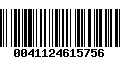 Código de Barras 0041124615756