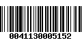 Código de Barras 0041130005152