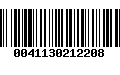 Código de Barras 0041130212208