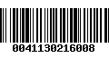 Código de Barras 0041130216008