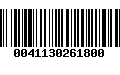 Código de Barras 0041130261800