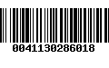 Código de Barras 0041130286018