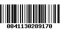 Código de Barras 0041130289170