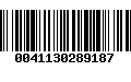 Código de Barras 0041130289187