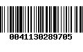 Código de Barras 0041130289705