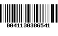 Código de Barras 0041130386541