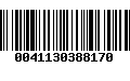 Código de Barras 0041130388170