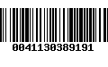 Código de Barras 0041130389191