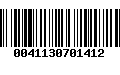 Código de Barras 0041130701412