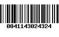 Código de Barras 0041143024324