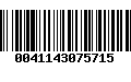 Código de Barras 0041143075715