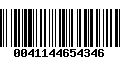 Código de Barras 0041144654346