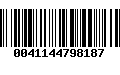 Código de Barras 0041144798187