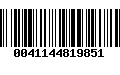 Código de Barras 0041144819851