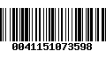 Código de Barras 0041151073598