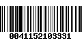 Código de Barras 0041152103331