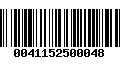 Código de Barras 0041152500048