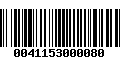 Código de Barras 0041153000080