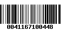 Código de Barras 0041167100448