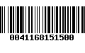 Código de Barras 0041168151500