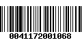 Código de Barras 0041172001068