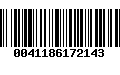 Código de Barras 0041186172143