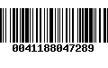 Código de Barras 0041188047289