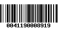 Código de Barras 0041190008919