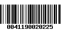 Código de Barras 0041190020225