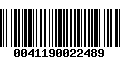 Código de Barras 0041190022489