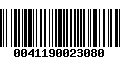 Código de Barras 0041190023080