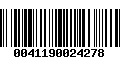 Código de Barras 0041190024278