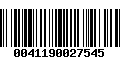 Código de Barras 0041190027545