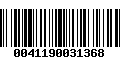 Código de Barras 0041190031368