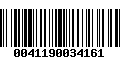 Código de Barras 0041190034161