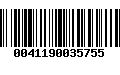 Código de Barras 0041190035755