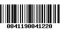 Código de Barras 0041190041220