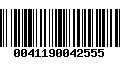 Código de Barras 0041190042555