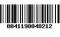 Código de Barras 0041190048212