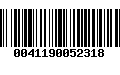 Código de Barras 0041190052318