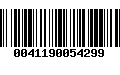 Código de Barras 0041190054299