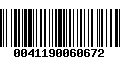 Código de Barras 0041190060672