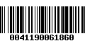 Código de Barras 0041190061860