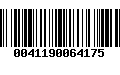 Código de Barras 0041190064175