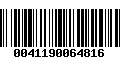 Código de Barras 0041190064816