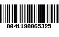 Código de Barras 0041190065325