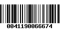 Código de Barras 0041190066674